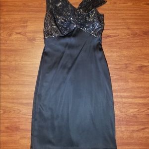 Off the shoulder black dress